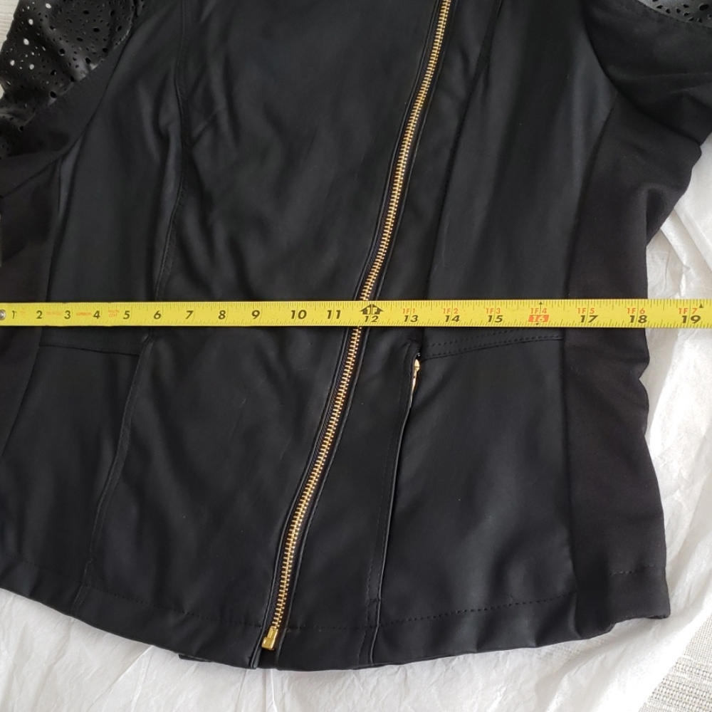 SOLD ****   STEVE MADDEN New Perforated MOTO Jacket Coat  L - Picture 8 of 11